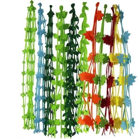

Willow Leaves Felt Fabric Cloth 5pc Four-Leaf Clover Cutting Lancet Kids Room Home Kindergarten Decor Stickers DIY Supplies