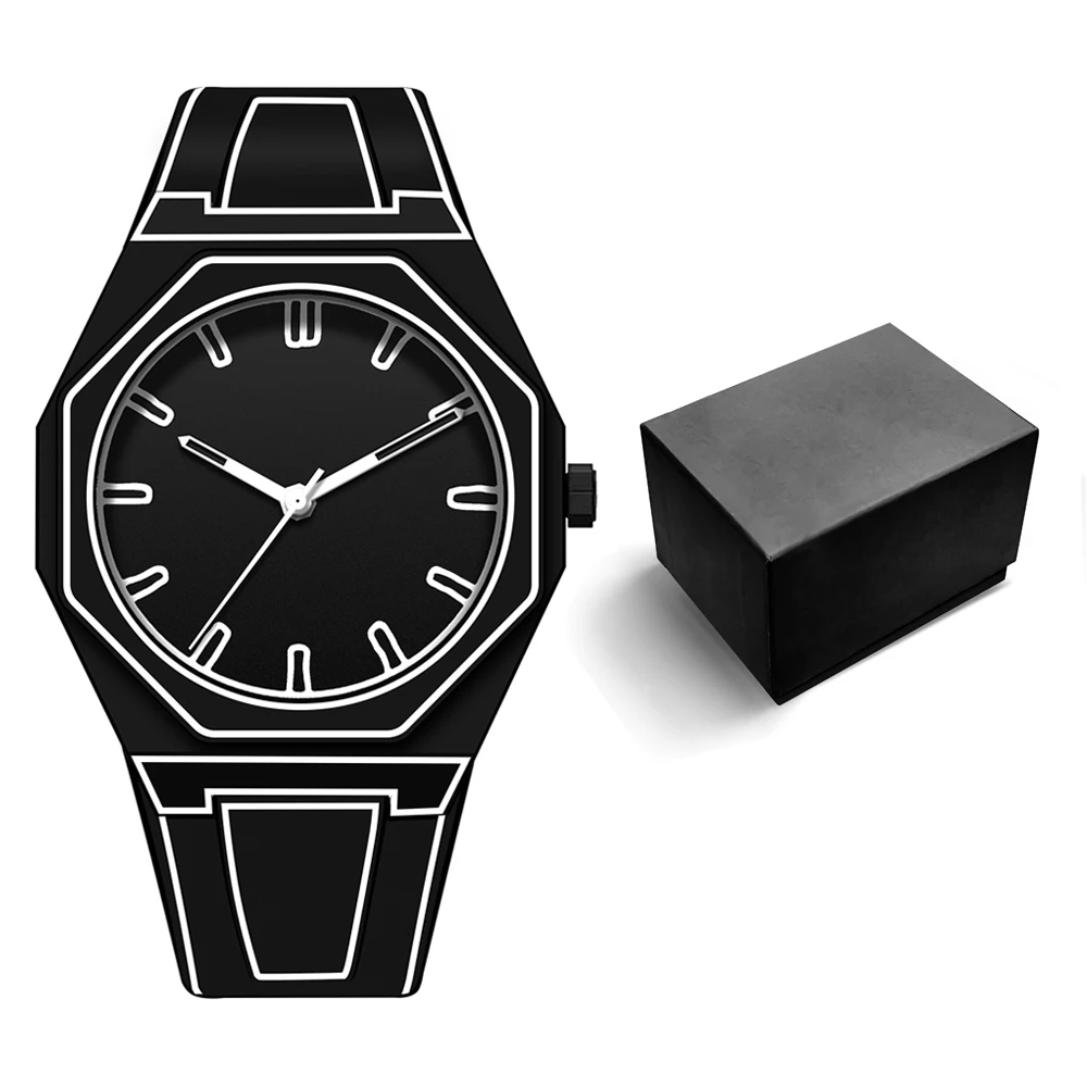 Men's Minimalist Design Quartz Watch - Polycarbonate, Fashion Calendar, Waterproof