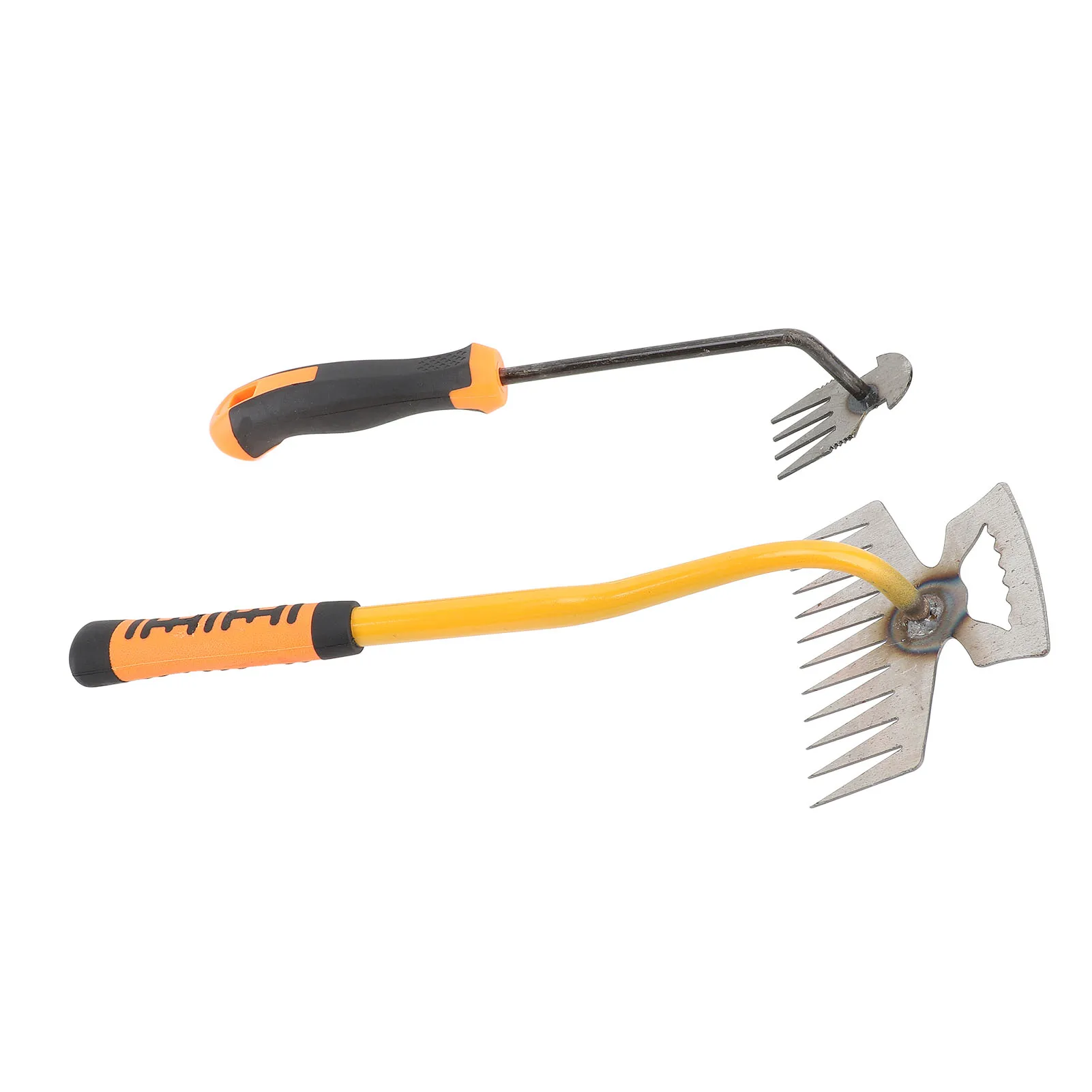 Garden Weeding Rake Ergonomic Garden Hand Rake Multifunctional 4 11 Teeth Efficient Rubber Handle Compact for Cultivating