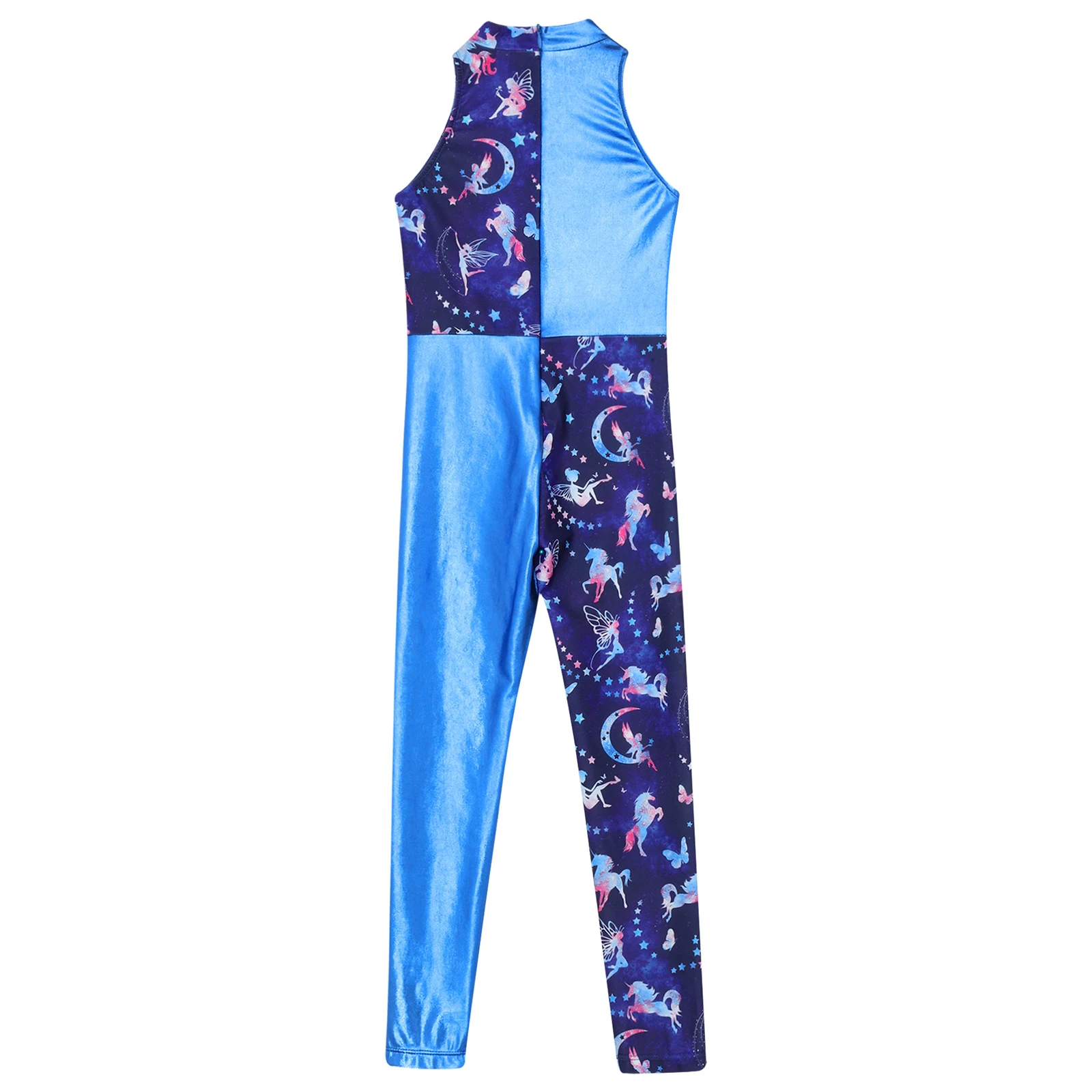 Kinder Mädchen Ballett Tanz Trikot Eiskunstlauf Gymnastik Yoga Overall ärmellose Print Tank Unita rds Performance Dance wear – Detail 6