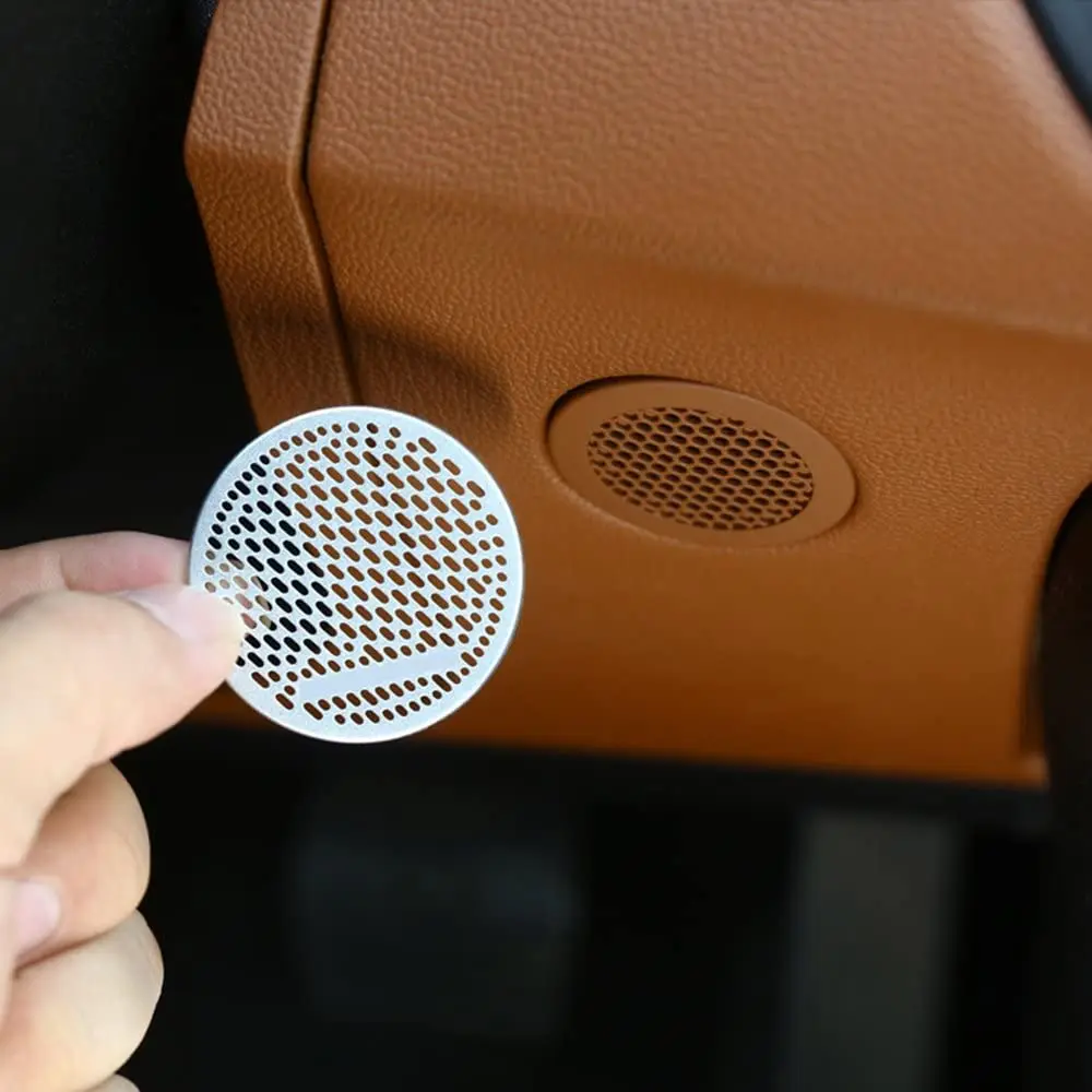 For Alfa Romeo Giulia 2017--2020 Aluminum Alloy Steering Wheel Speaker Cover Trim 1pc
