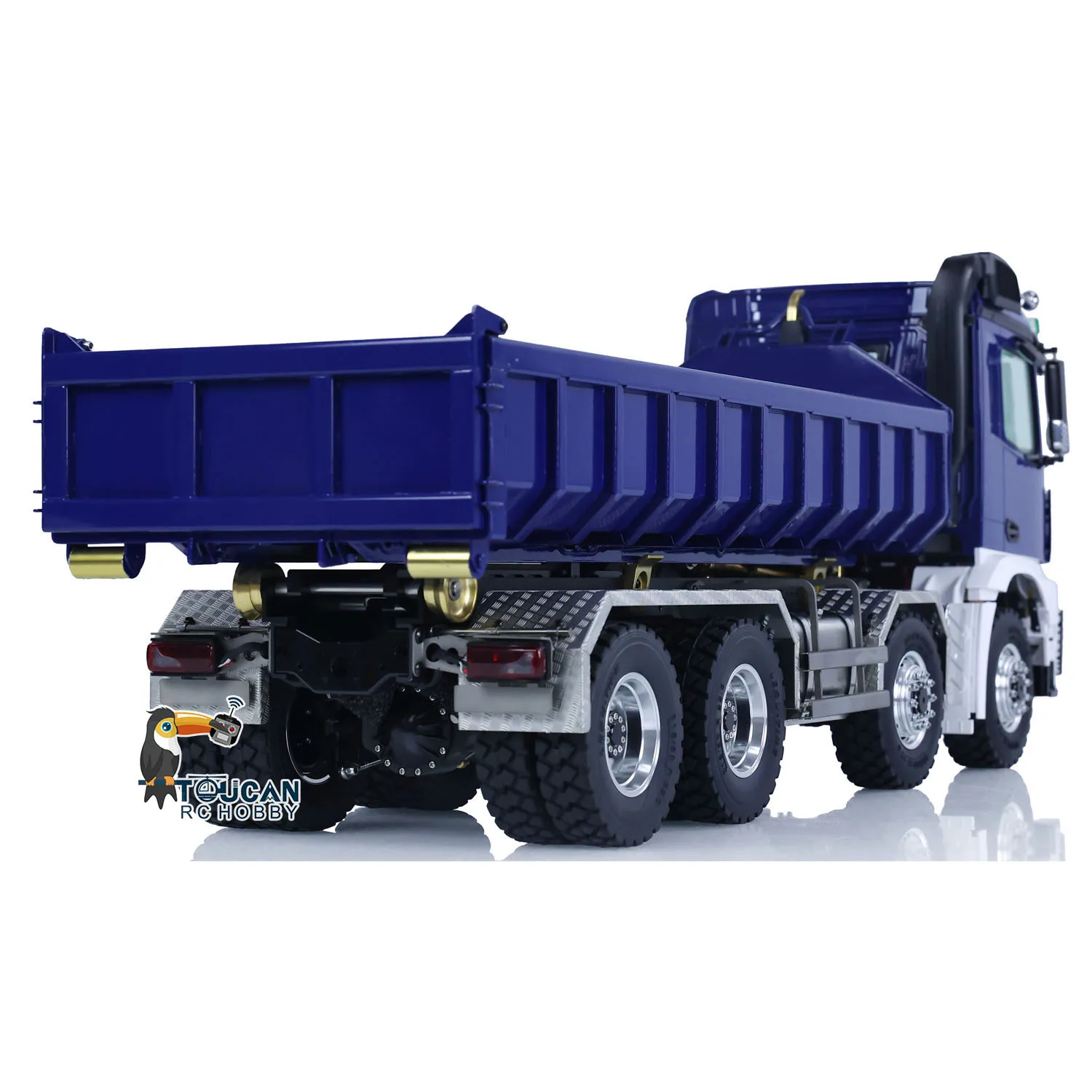 LESU RTR 8x8 RC Hydraulic 1/14 Dump Truck Metal Roll On/Off Full-dump Car Model LED Lights Sounds Toy ToucanHobby THZH1708 3