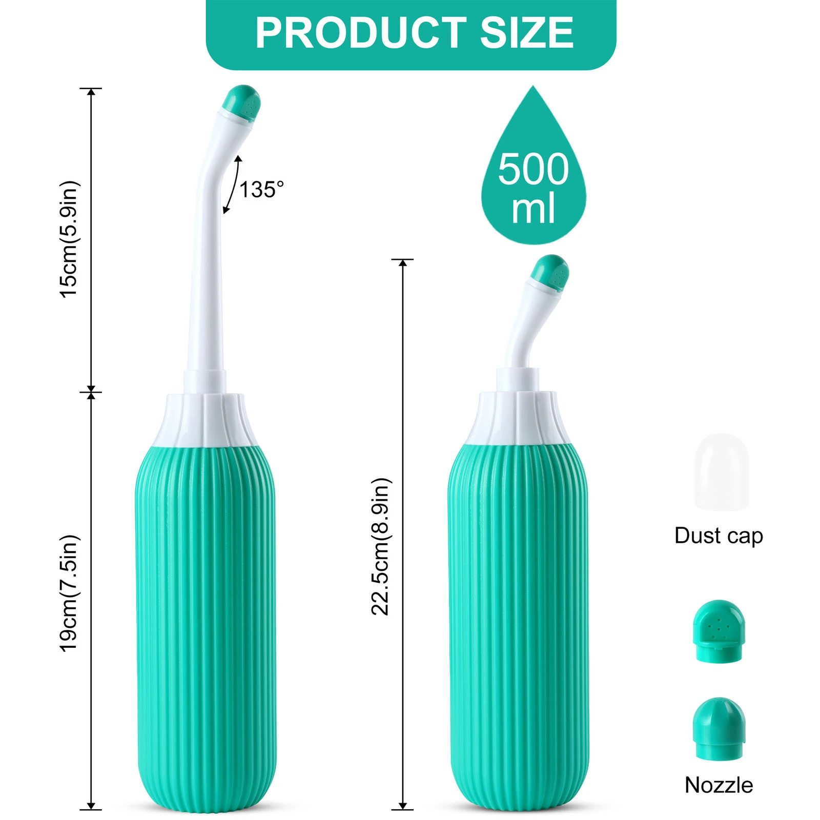 500ml Portable Bidet Spray Handheld Travel Bidet for Pregnant Women Baby Cleansing Water Washer Bottle Baby Showers Mom Bottle 6