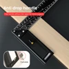 Carpenter Square Hole Scribing Ruler Carbon Steel 90 Degree Measuring Ruler Woodworking Tool Square Ruler Professional Tool 2