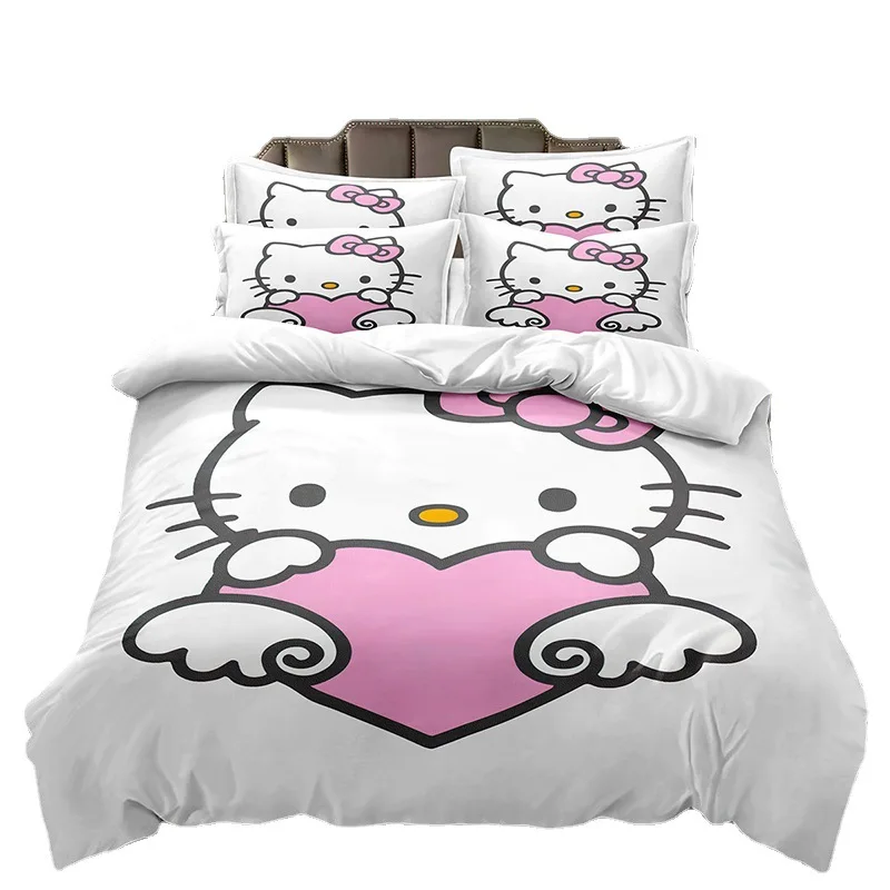

KT Cat Series Three-piece Duvet Cover Warm and Comfortable for A Good Night's Sleep Hello