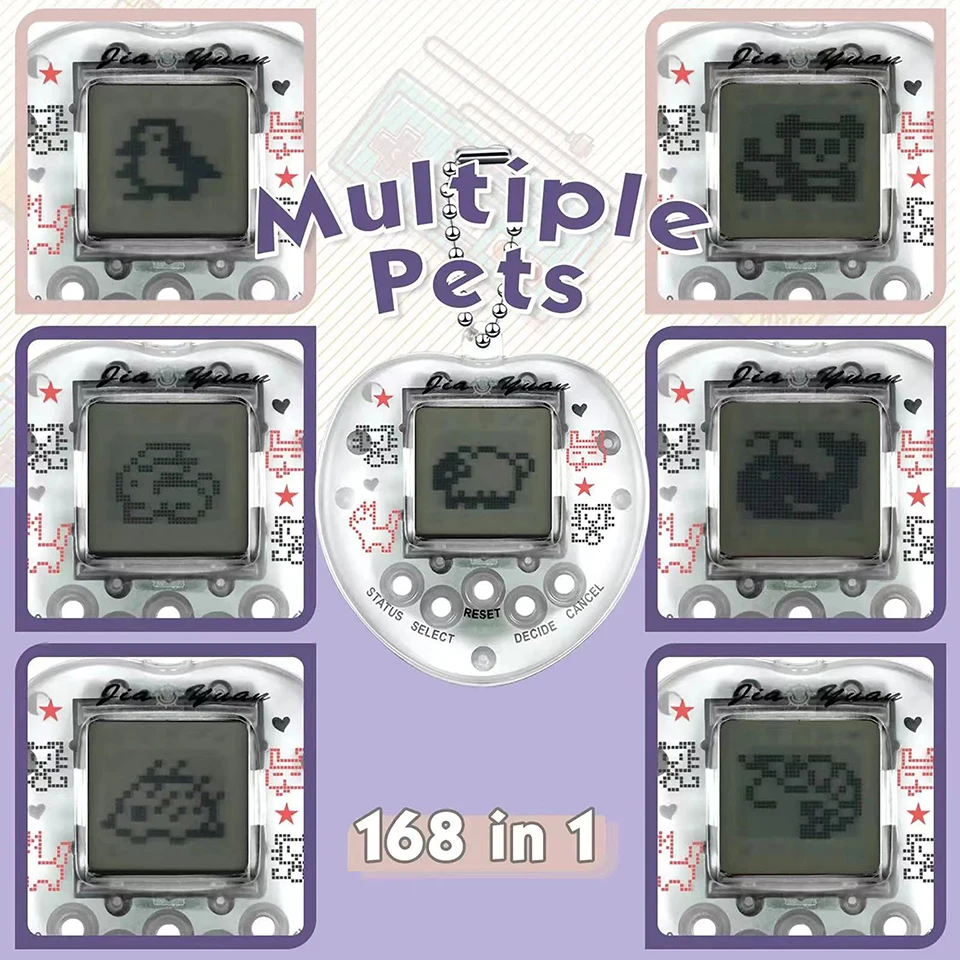 Heart Shape Electronic Pets Game Toys Virtual Tamagotchi Nostalgic Virtual Cyber Digital Animals Toys For Kids Christmas Gifts 5