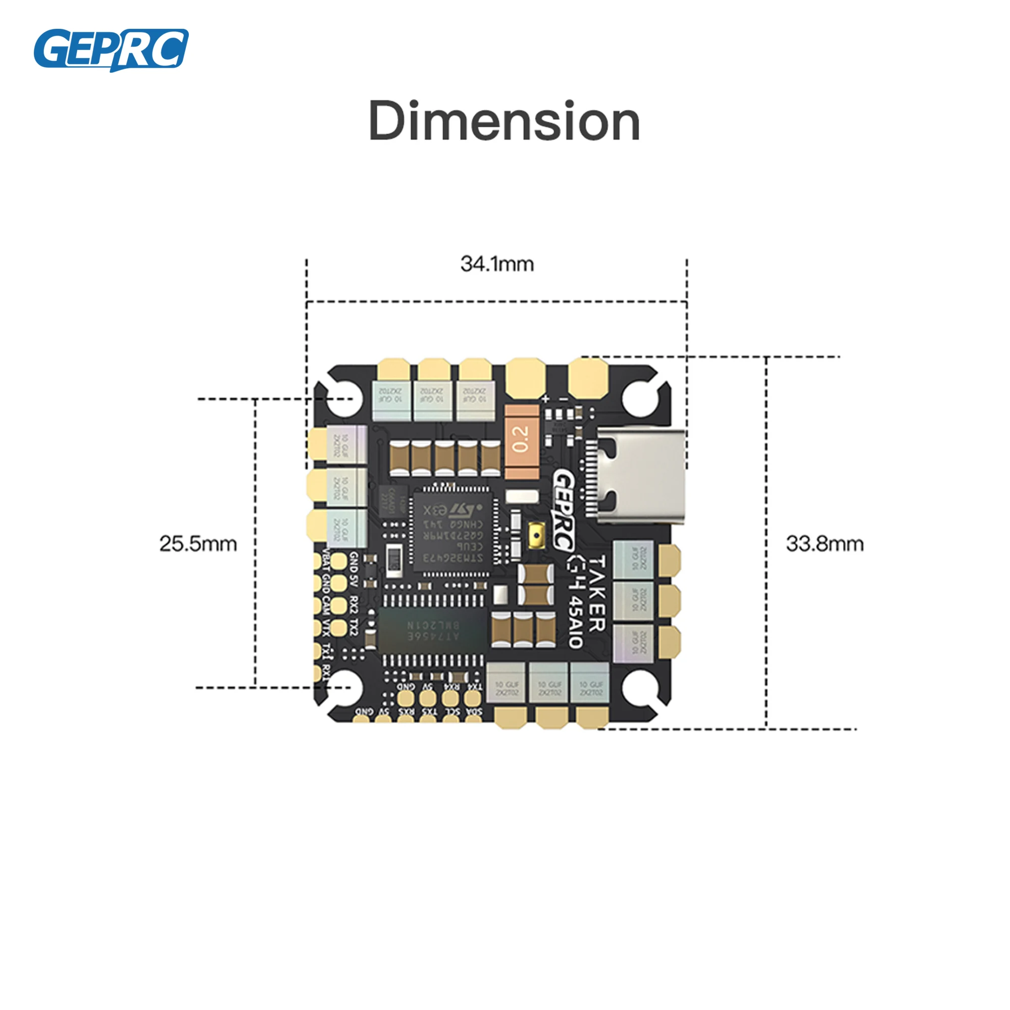 GEPRC TAKER G4 45A AIO Baro OSD G473 Flight Controller BLHELIS 45A ESC FET Directly 2-6S FPV Freestyle Cinewhoop drone accessories
