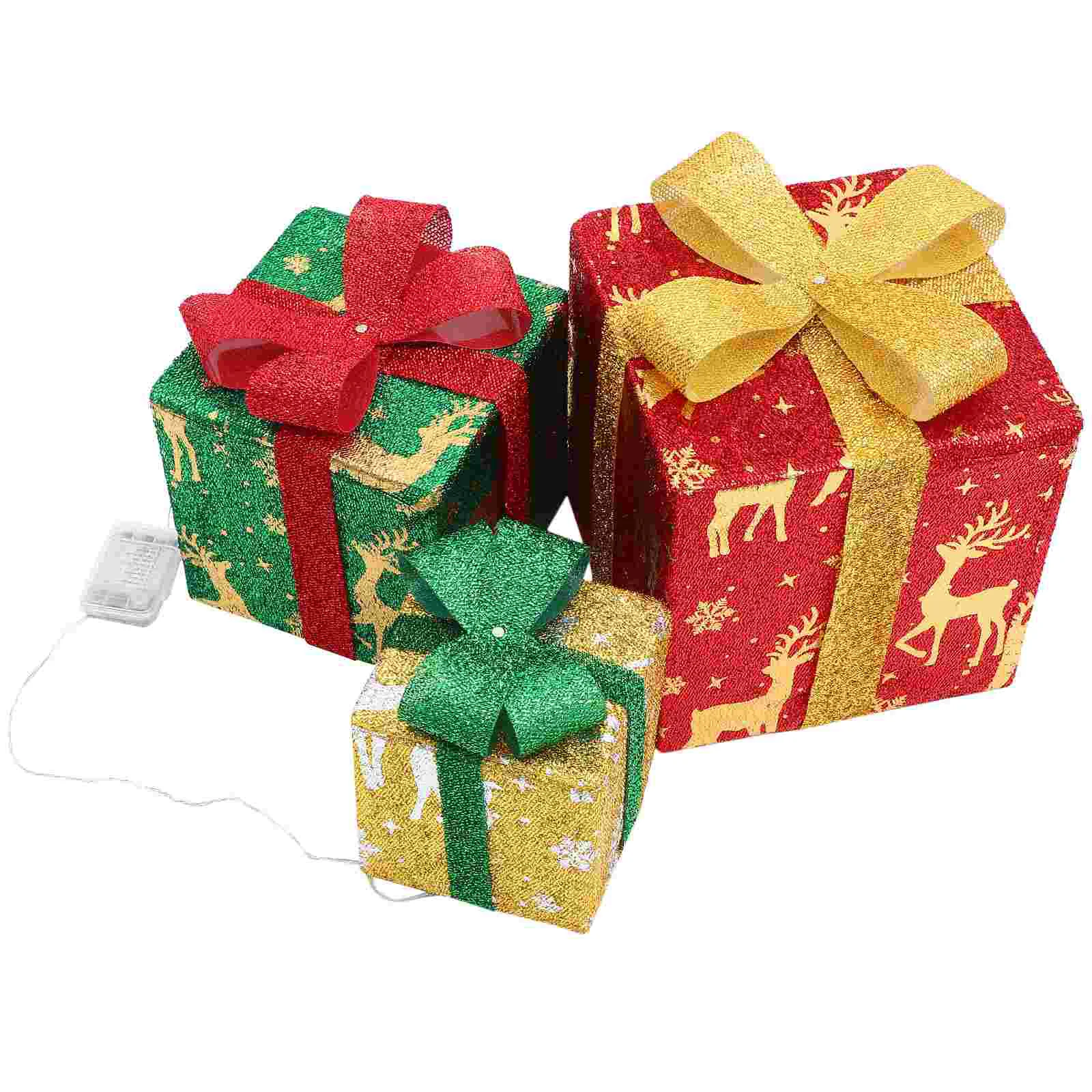 

Indoor Christmas Decorations Small Lights Gift Cases Rattan Party Supplies Xmas Tree Pvc Outdoor