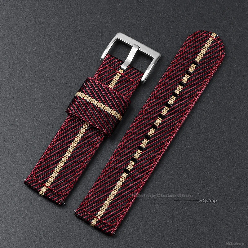 Adjustable Nylon Strap with Stainless Steel Buckle - Quick Release Universal Bracelet