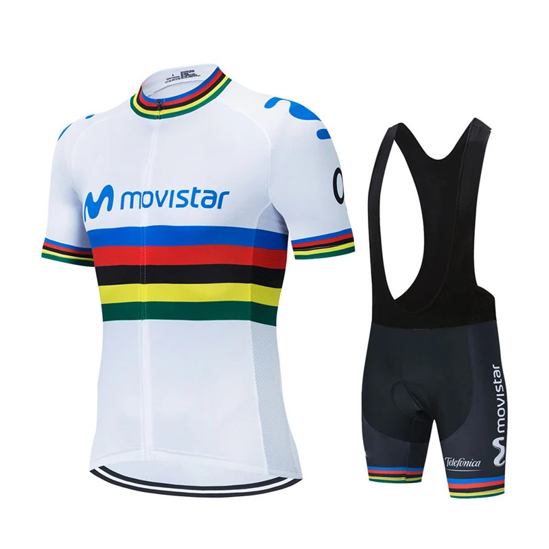 New Summer Movistar Team Cycling Jersey Sets MTB Breathable Bicycle Clothes Suits Bib Shorts Set Men Bike Clothing Ropa Ciclismo 5