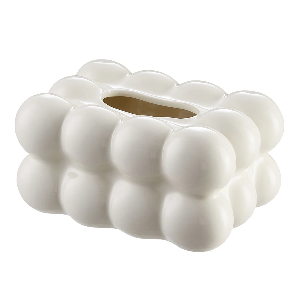 Voltsify Stylish Ceramic Tissue Box Light Luxury Cute Healing Style Tissue Box Ornaments Ceramic Tissue Box: 3 - 5 Days Free Delivery Only UK