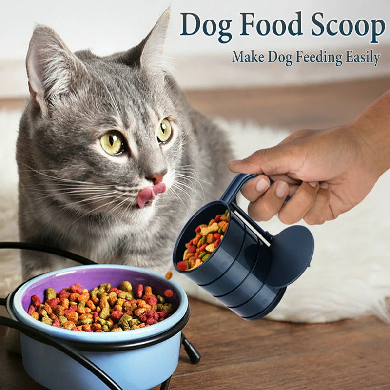 Dog Food Scoop Pet Food Scoops for Dogs 4 Capacity Cup in 1 Cup Measuring  Scoop for Pets Dog Cat and Bird Solid Food ( I - AliExpress