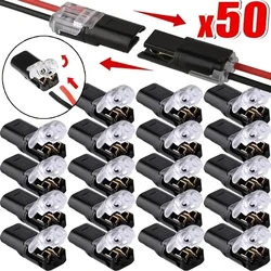 Premium Electrical Connectors for Automotive Wires and Cables, Enhanced 2 - Pin Plug Kit - Multiple Piece Options Available (50Pcs)