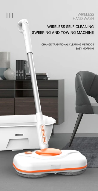 Rechargeable Mop 360 Rotation Electric Cordless Floor Cleaner Scrubber  Rotary Mop Microfiber Lazy Mop Wet or Dry Usage Cleaning - AliExpress