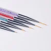 5pcs/Set 2 In 1 Dual-Ended Nail Art Liner Brushes With Crystal Handle Professional UV Gel Dotting Painting Drawing Pen DIY Tools 2