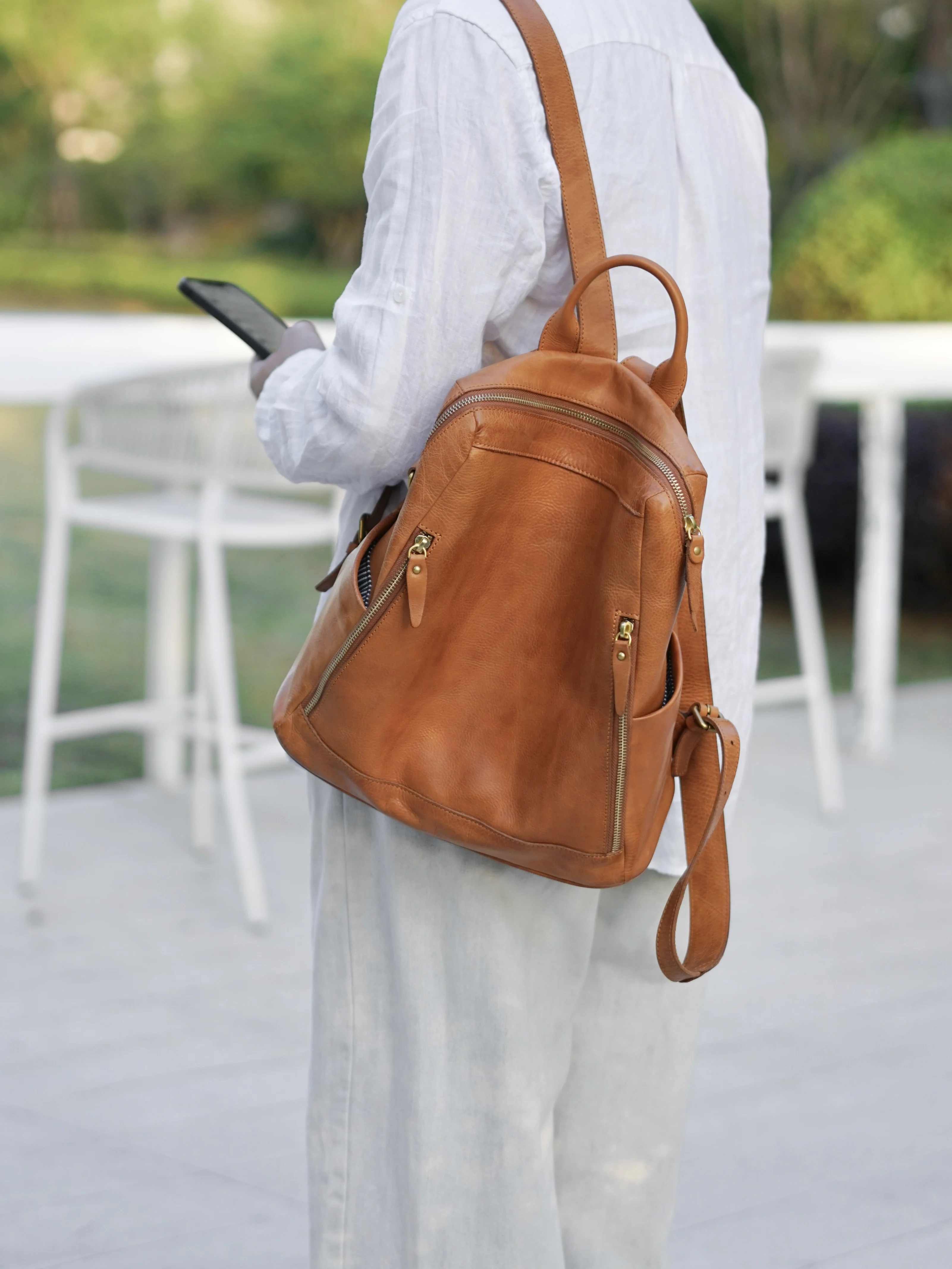 PNDME Modedesigner handgefertigte Damenrucksäcke aus echtem Leder Wochenende Reise Party Luxus Rindsleder Damen Schultasche – Detail 37