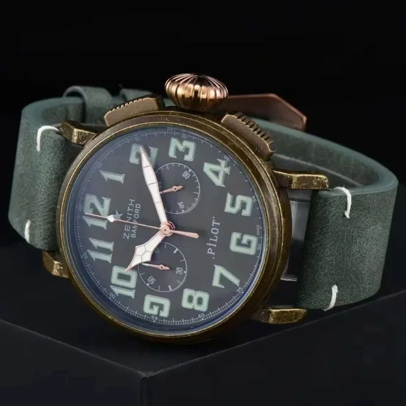 

Top Original Brand Watches for Mens High Quality Luxury Zenith Chronograph WristWatch New Business Steel Sports AAA Male Clocks