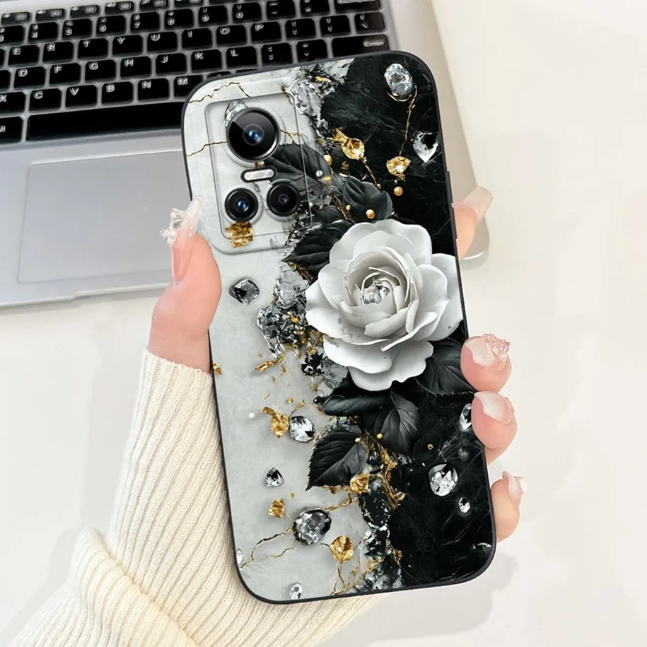 Floral Shockproof Silicone Matte Phone Case – Stylish & Protective TPU Cover