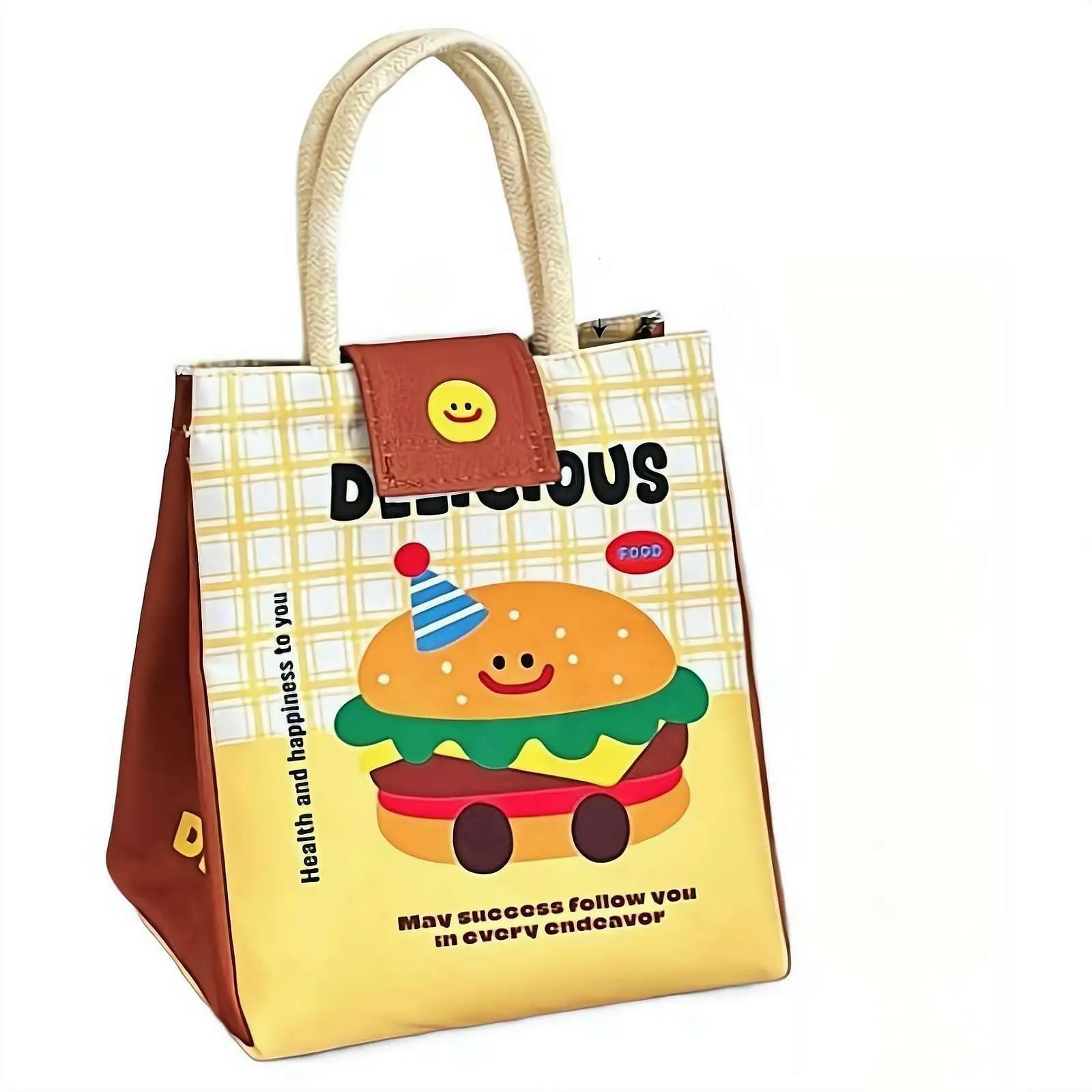1pc Insulated Lunch Bag Cute Bento Tote Bag Fashionable Thermal Food Container for Offi... - SKU ILB00909 - UGI Packaging