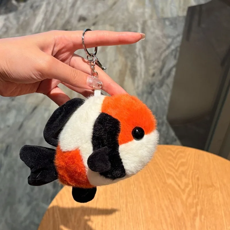 Good Luck  Koi as a  gift  for  besties,  small  pendant, cute plush couple  pendant,  carp keychain, schoolbag pendant