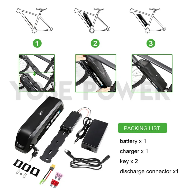 E Bike Battery 36V 13ah Lithium Ion Battery Pack Hailong Case By Japan Korea New Grade A 18650 Cell