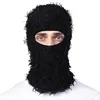 Balaclava Distressed Knitted Full Face Ski Mask for Men Women Beanies Hats Skullies Camouflage Winter Warm Bonnet Windproof Hats 4