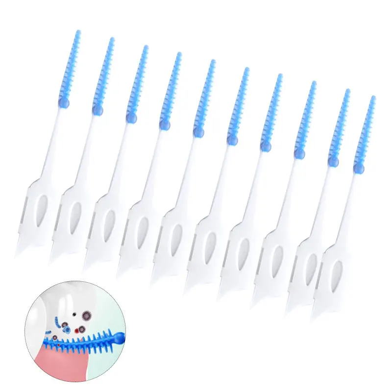 

100pcs /Set Silicone Interdental Brushes Super Soft Dental Cleaning Brush Floss Toothpicks Oral Tools Teeth Care