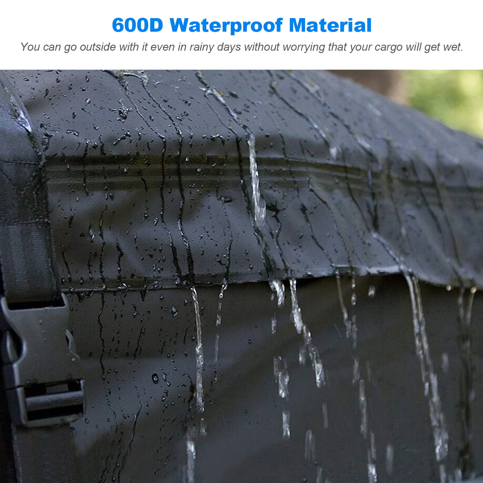 600D Waterproof Cargo Bag Car Roof Cargo Carrier Universal Luggage Bag Storage Cube Bag for All Cars with/Without Rack