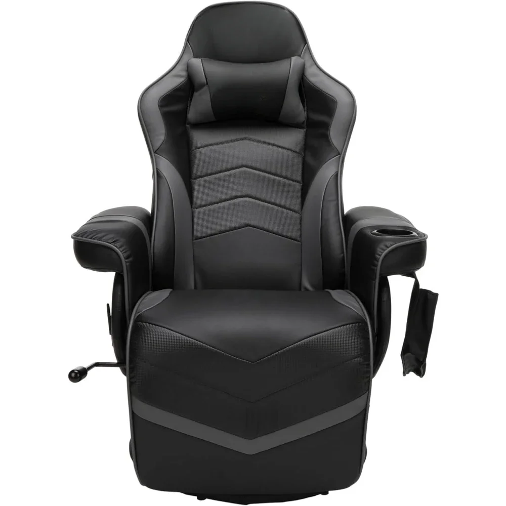 

Game Lounge Chair - Electronic Game Console Lounge, Computer Lounge , Adjustable Lounge Chair with Footrest - Gray