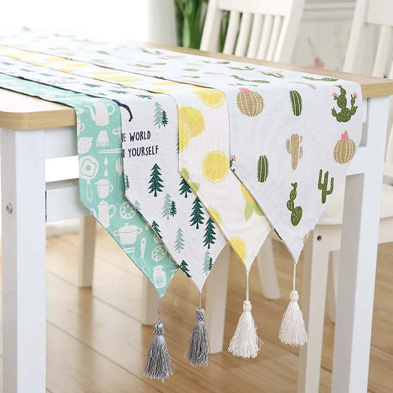 

modern style Modern fashion Flower table cloth Party Wedding Decoration cloth carvas cloth Table Runner Cloth Cover