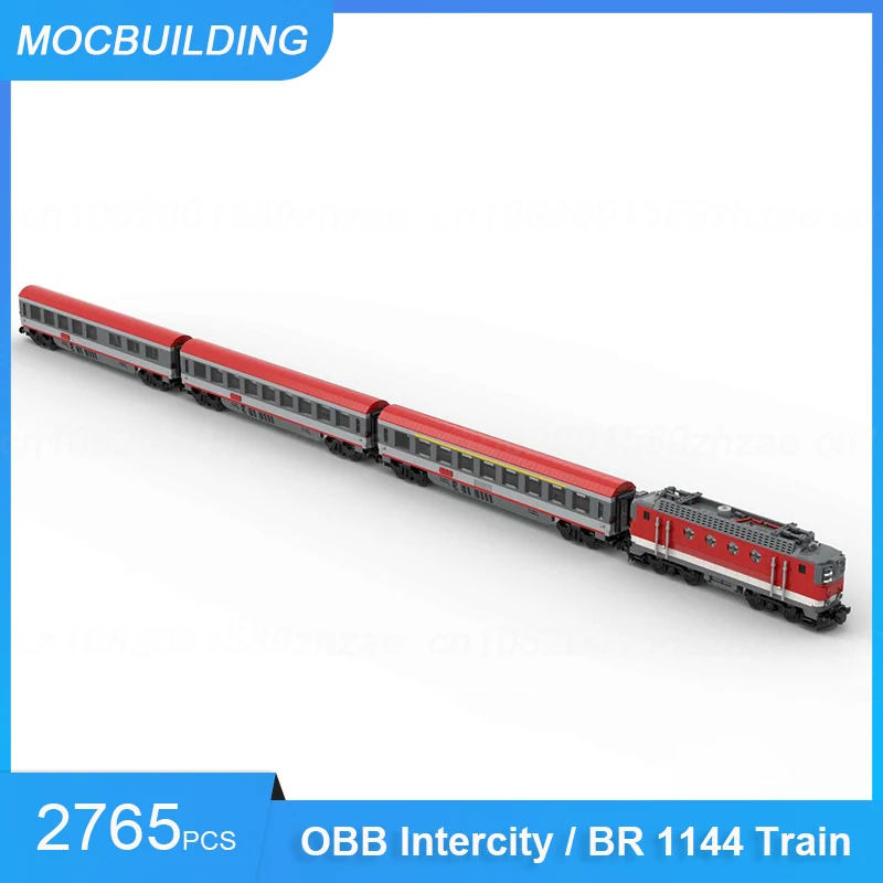 Фото Конструктор MOC OBB Intercity / BR 1144, модель поезда «сделай сам», сборные кирпичи для транспортировки, Обучающие рождественские игрушки, подарки, 2765 шт. №2