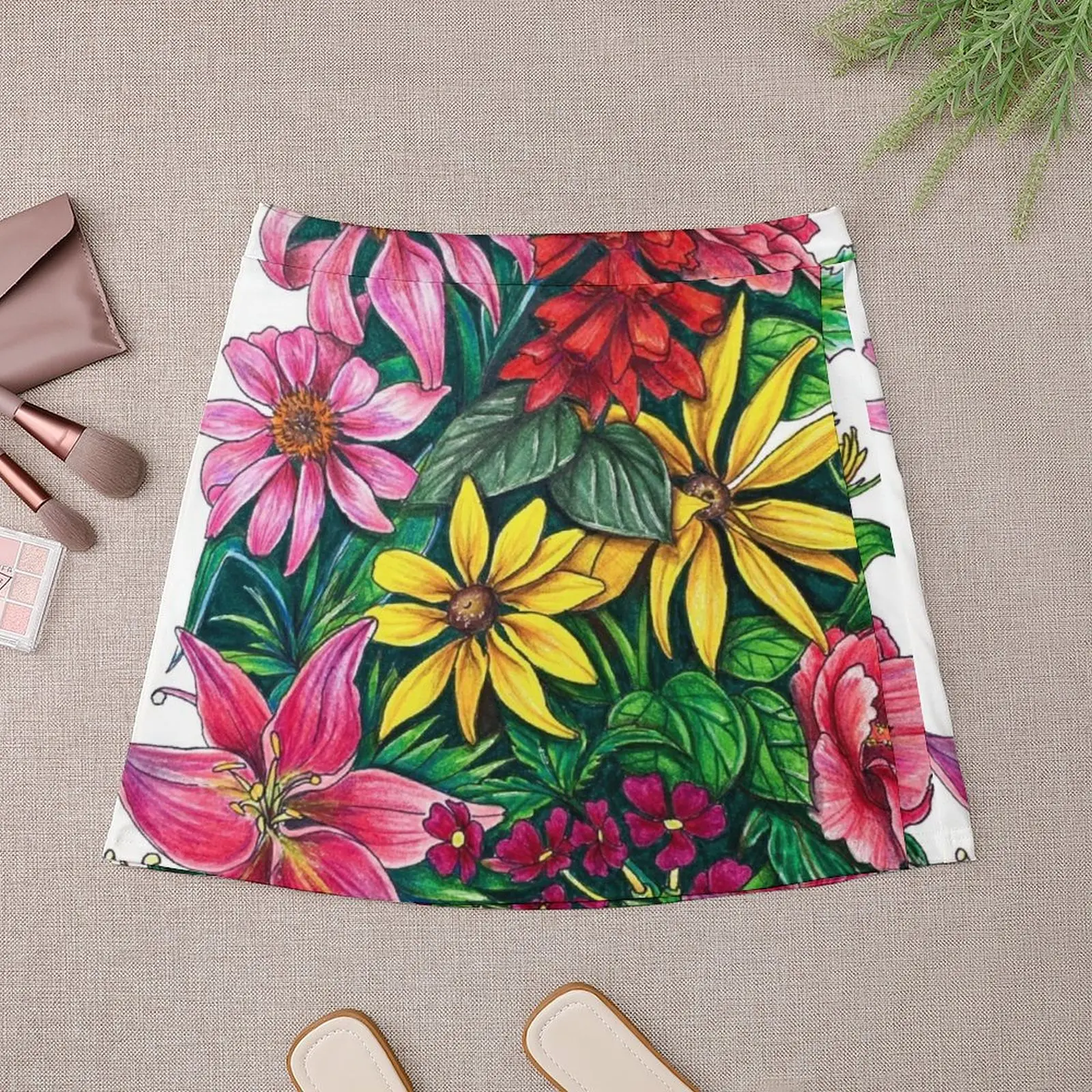 Garden Collage Mini Skirt micro mini skirt extreme skirts women summer 2024 korean ladies summer