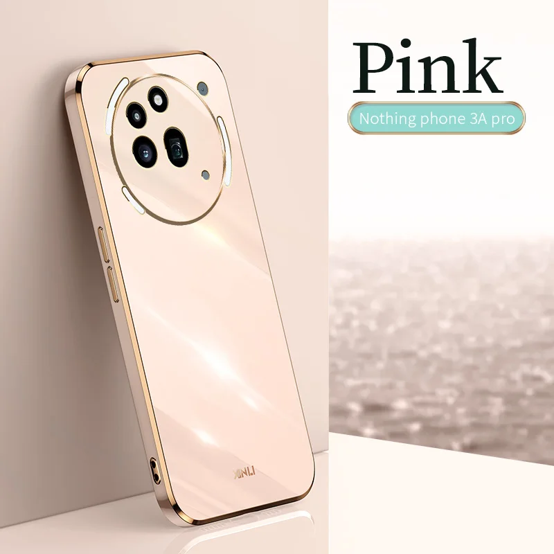 Square Plating Silicone Phone Case - Premium Soft Back Cover