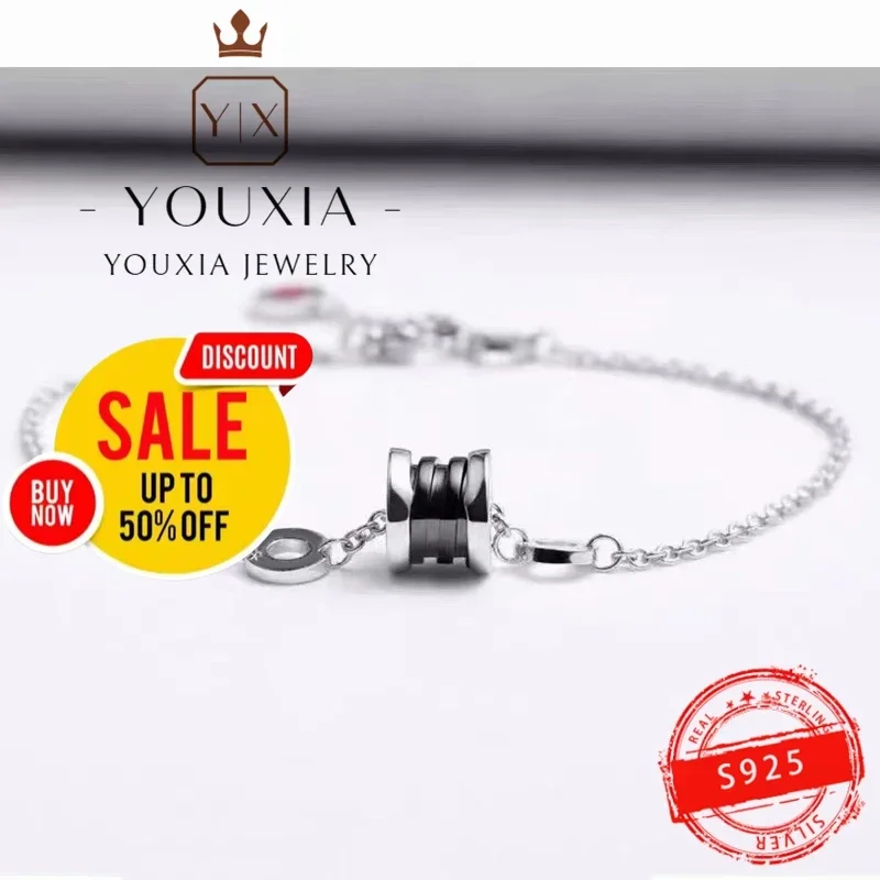 1:1 Hot selling European and American s925 Silver simple design party fashion Couple Bracelet Luxury Jewelry bracelet for women