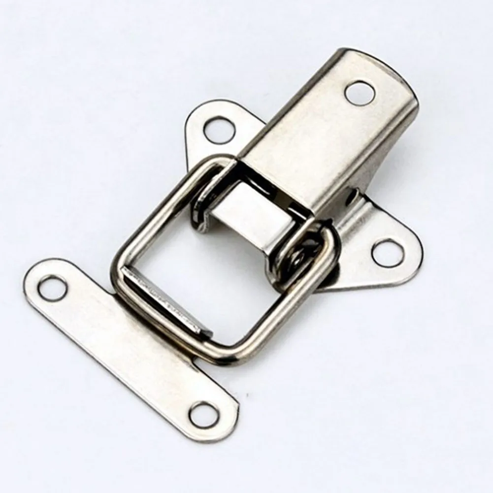 Toggle Latches 4Pcs Stainless Steel Cabinet Latch Hasp Toolbox Toggle Lock Hasp Toggle Latch Mini Clamps Box Clasp Buckle Trunk Catches