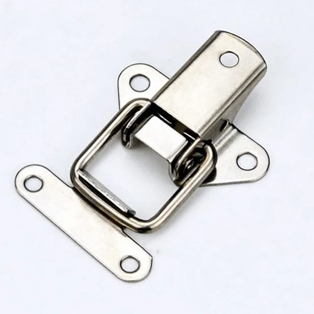 4Pcs Stainless Steel Cabinet Latch Hasp Toolbox Toggle Lock Hasp Toggle Latch Mini Clamps Box Clasp Buckle Trunk Latch Catches 3