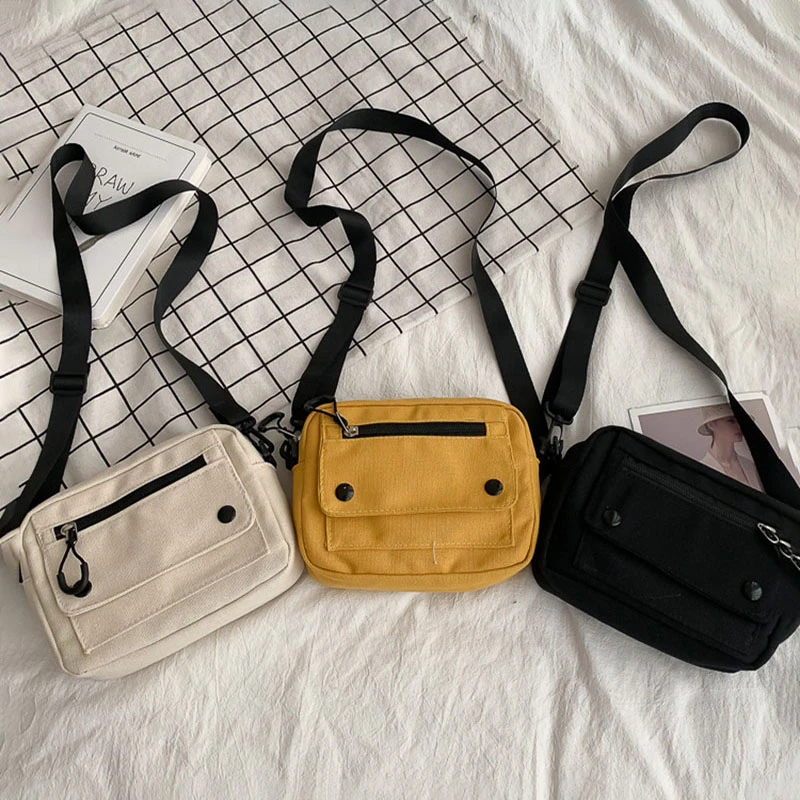 

Women Canvas Bag Japan Style Girl Small Bag Shoulder Bags Female Messenger Crossbody Student Bag Purse Phone Bag Famicare