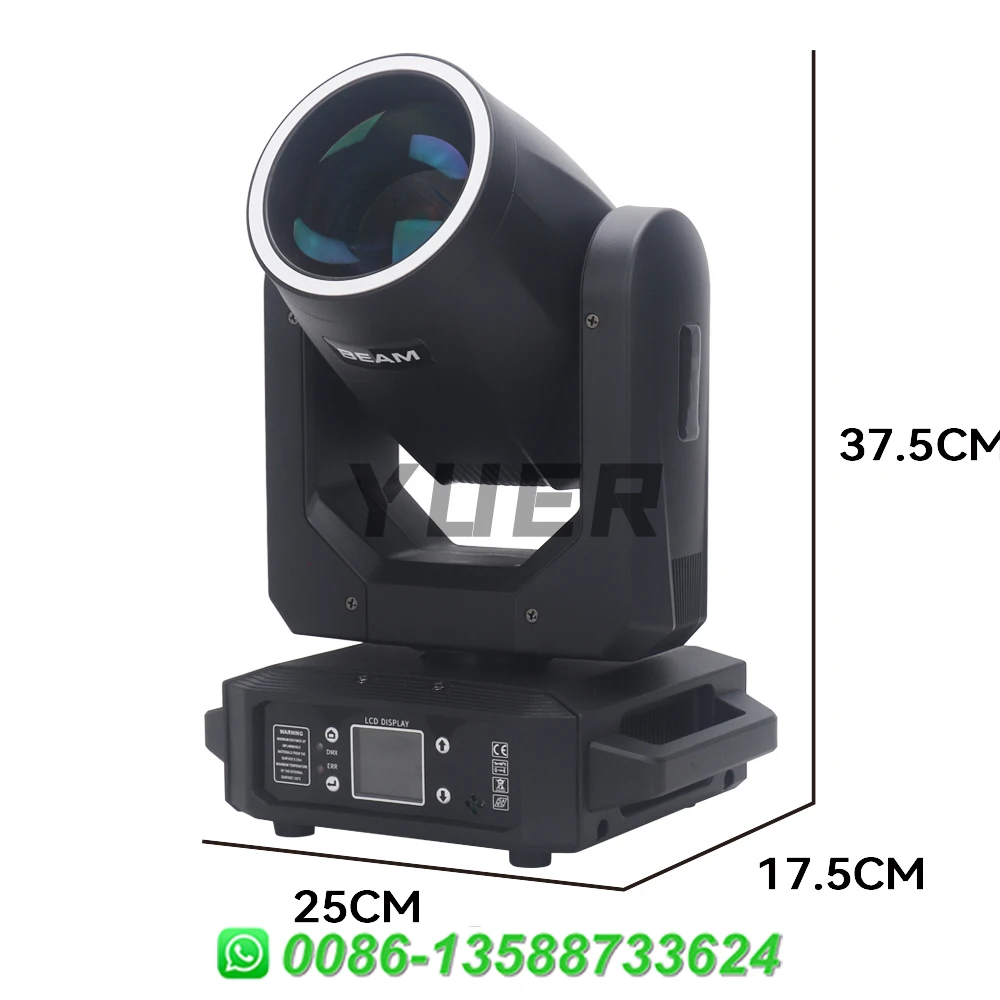 Description Picture 4 of itemLED Moving Head Light 200W Beam Spot Satge Lamp With Aperture 18 Prism Rainbow Effect Dj Dmx Disco Party Club Bar Stage Lighting