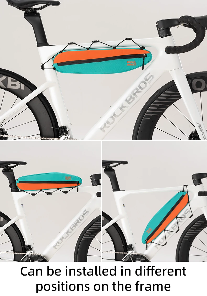 ROCKBROS Fahrradtasche Vorderrohrrahmen Dreieck Fahrradtasche Erweiterte große Kapazität Schmutzabweisende Fahrradtaschen Zubehör – Detail 8