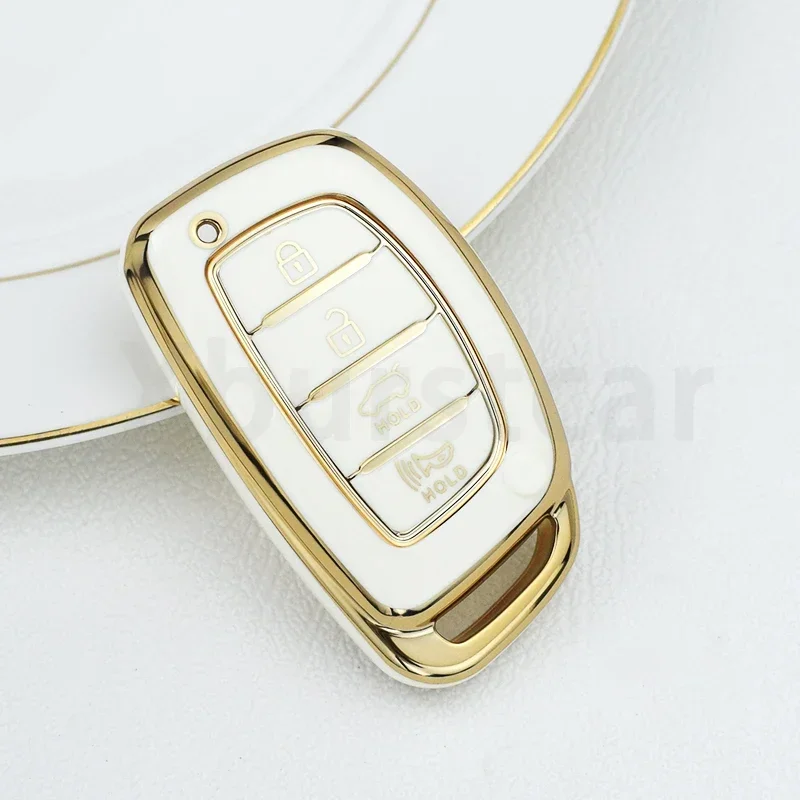 4 Buttons TPU Auto Shell For Hyundai Tucson Santa Fe Rena Sonata Elantra Creta Ix35 Ix45 I10 I30 I40 Car Smart Key Case Cover