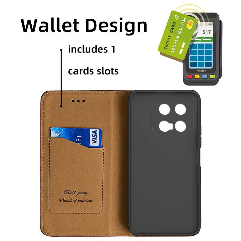 Premium Flip Leather Wallet Phone Case - Elegant and Durable Protection