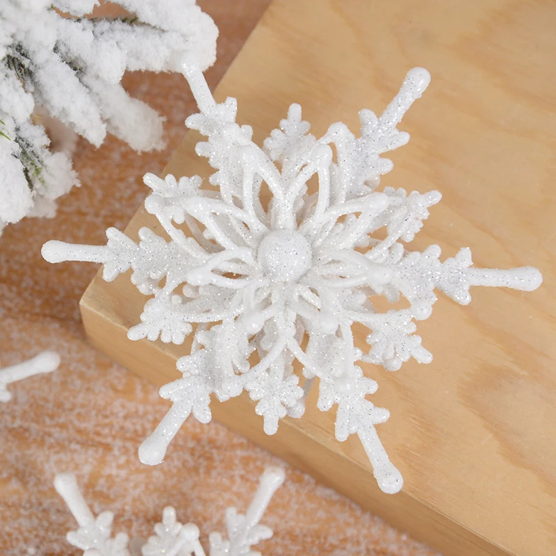 

Christmas 3D Snowflake Pendant Xmas Tree Hanging Ornaments Glitter Snowflake Home Christmas New Year Party Decorations Navidad