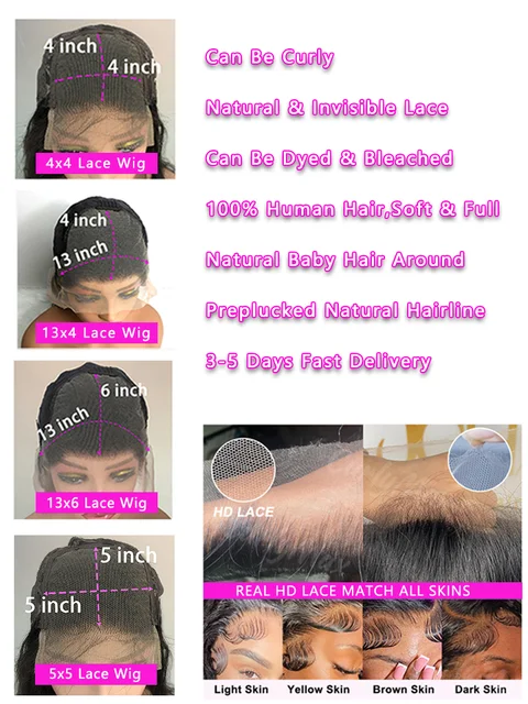 Chocolate Brown Lace Front Wig Transparent HD 13x6 Lace Frontal Wig 100% Colored Body Wave Human Hair Wigs 4x4 5x5 Preplucked 6