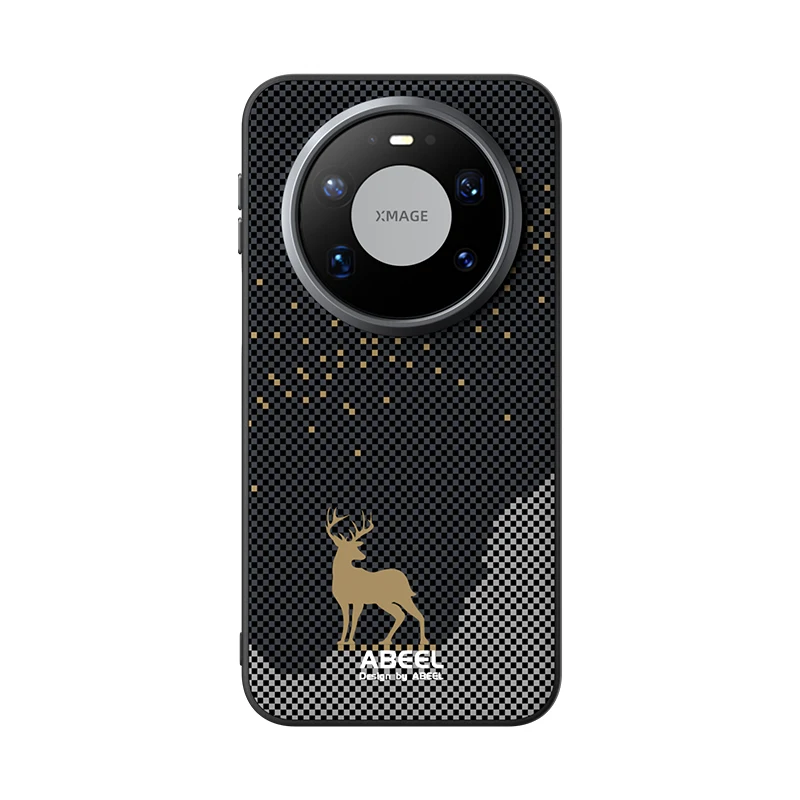 Luxury Magnetic Wireless Charging Phone Case with Deer Wall Texture & Business Design