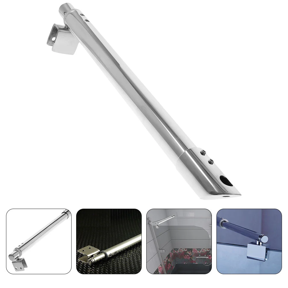 

Frameless Shower Door Glass Pull Rod Support Hardware Bar Wall to Parts Fixed Panel