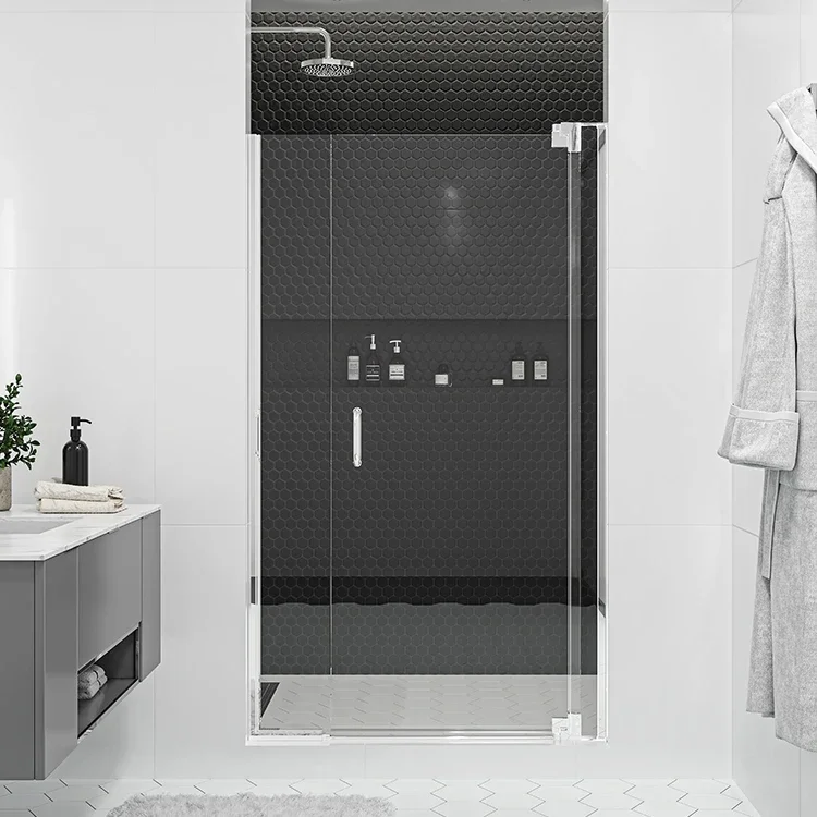 Stock In USA Hot Selling Modern 8mm Tempered Glass Pivot Shower Room Swing Doors