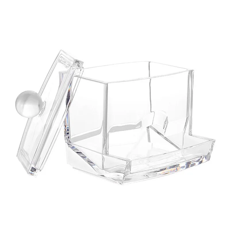 Acrylic Cotton Swabs Storage Holder Box Portable Transparent Makeup Cotton Pad Conbo 25 Acrylic Cotton Swabs Storage Holder Box Portable Transparent Makeup Cotton Pad Conbo