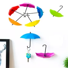 

3pcs/set Wall Hook Cute Umbrella Wall Mount Key Holder Hanger Organizer Durable Bathroom Organizer Sundries Wall Shelf Storage