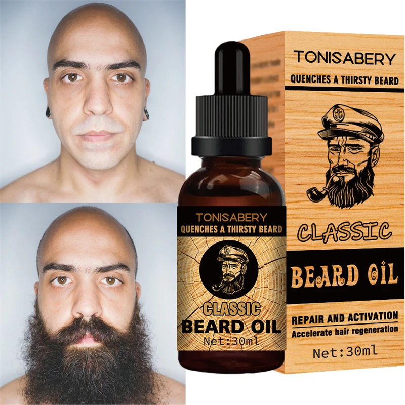 

Beard Growth Essential Oil Natural Beard Growth Oil Anti Hair Loss Products Repair Men's Beard Treatment Essence Beard Care 30g