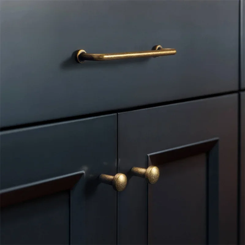 Antique Drawer Cabinet Handles Retro Zinc Alloy Bronze Kitchen Pull Drawer Dresser Closet Hardwares Cupboard Knobs Furniture